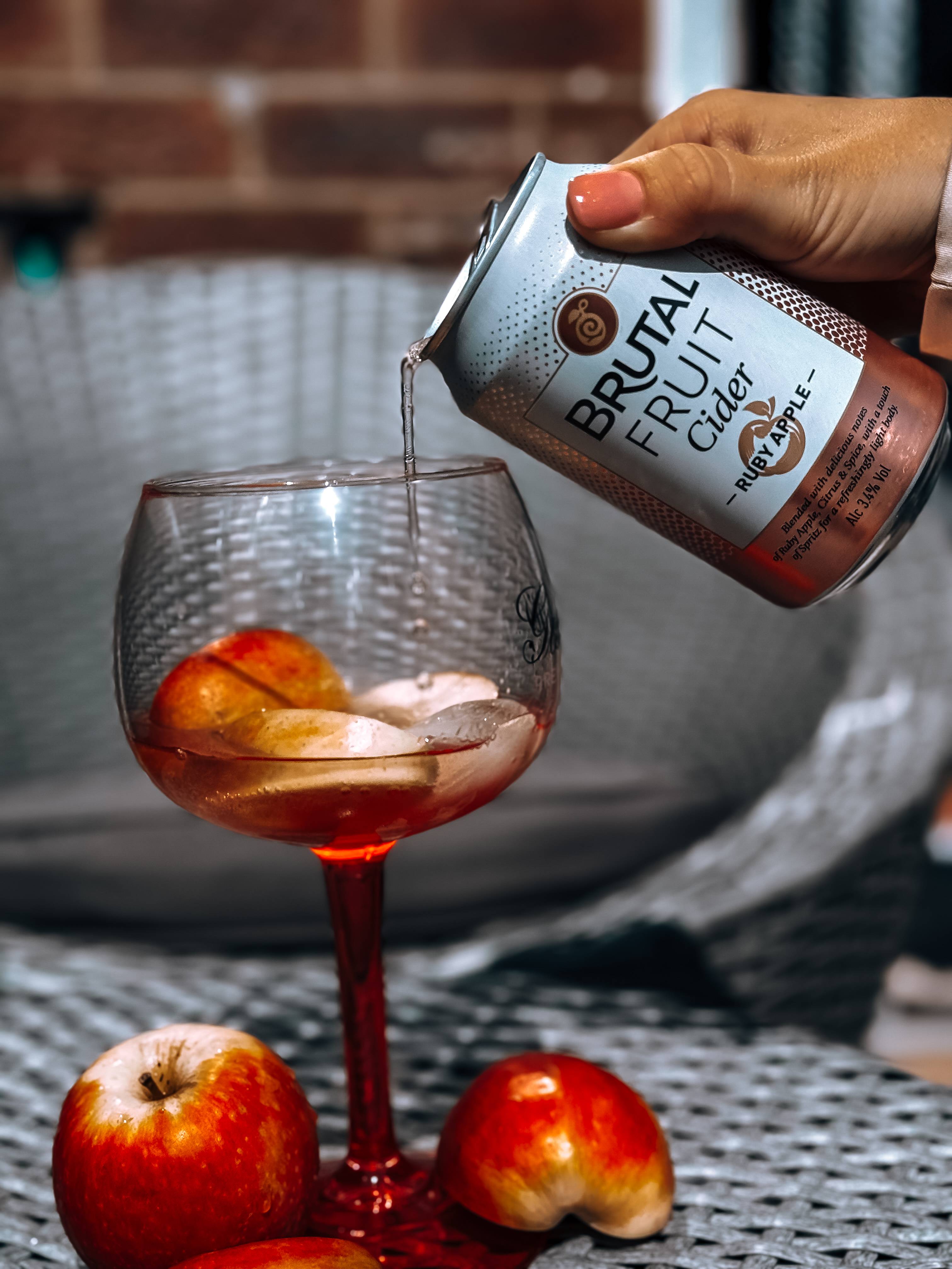 product photography for brutal fruit cider